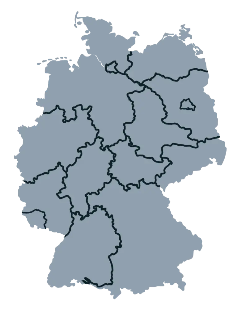 Deutschlandkarte der Profesco Standorte
